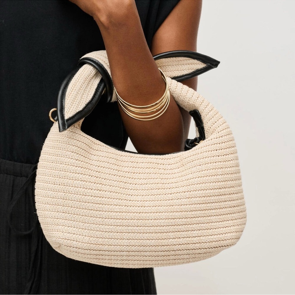 Urban Expressions Cream and Black Hobo Bag